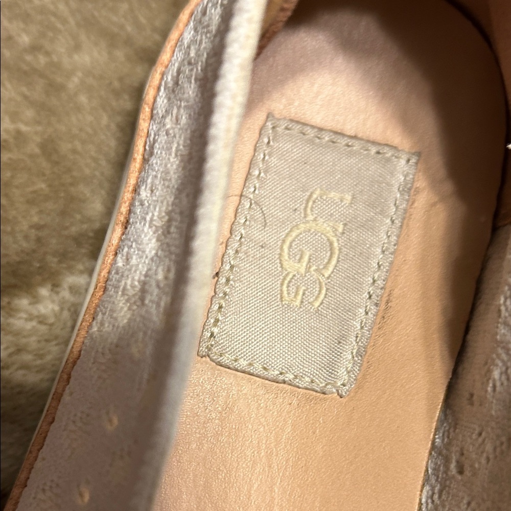 UGG Cream Perforated Flats - Picture 2 of 11